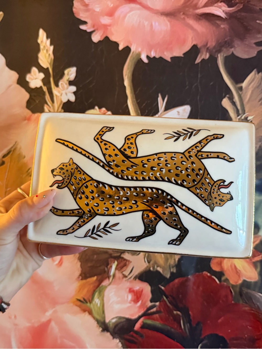 Ceramic twin leopard keepsake box by Spit Fire Girl in GUC